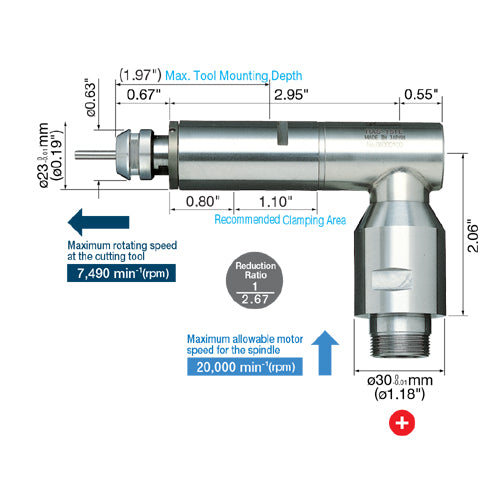 NSK Nakanishi RAS-151E Spindle - 90° Angle
