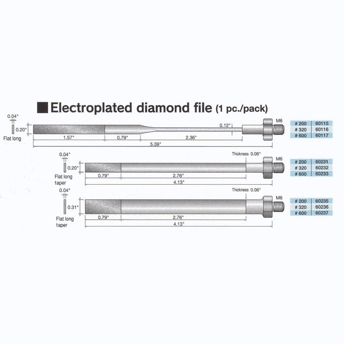 NSK Nakanishi Sheenus Ultrasonic Electroplated Diamond Files