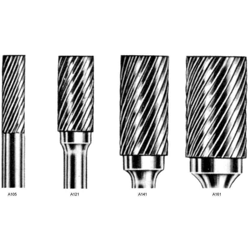 Hart 132cm ＆ IGNIO ビンディング Carbide Bur - Cylindrical Shape with End Cut on 1/4
