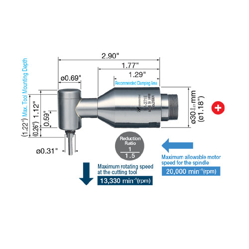 NSK Nakanishi RA-271E Spindle - 90° Angle– ArtcoTools.com